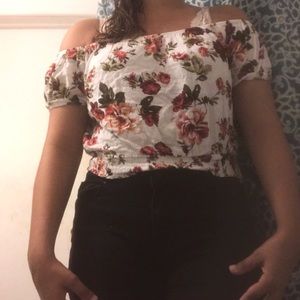 Floral off the shoulder top
